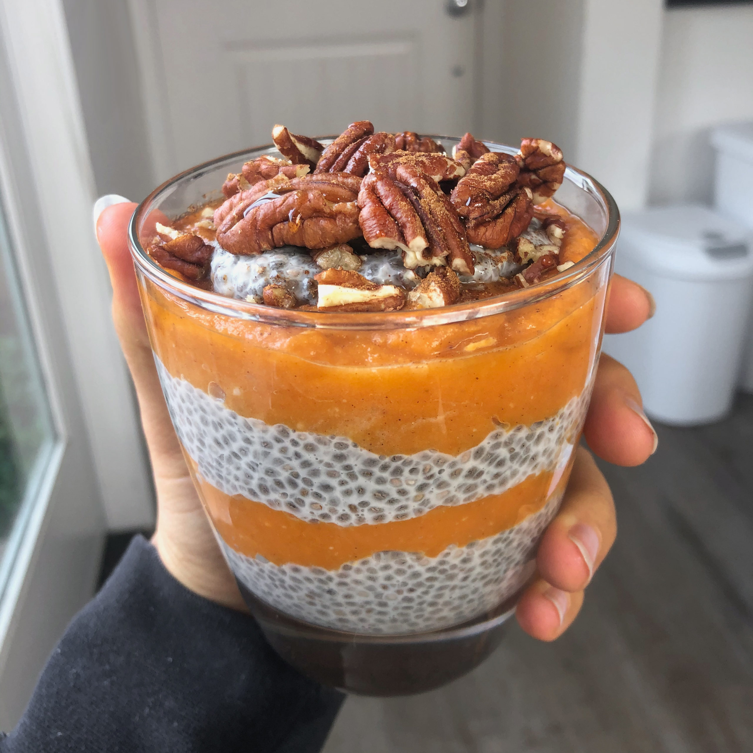 Pumpkin Chia Pudding Parfait Happy Hungry Ava
